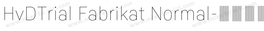 HvDTrial Fabrikat Normal字体转换
